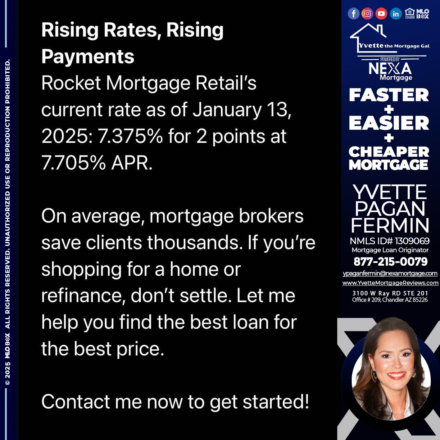 rising rates - Yvette Pagan Fermin -Loan Officer