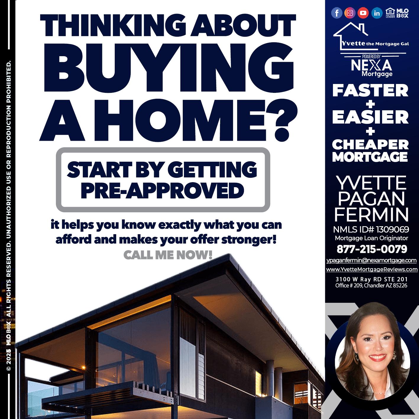 THINKING ON BUYING A HOME? - Yvette Pagan Fermin -Loan Officer