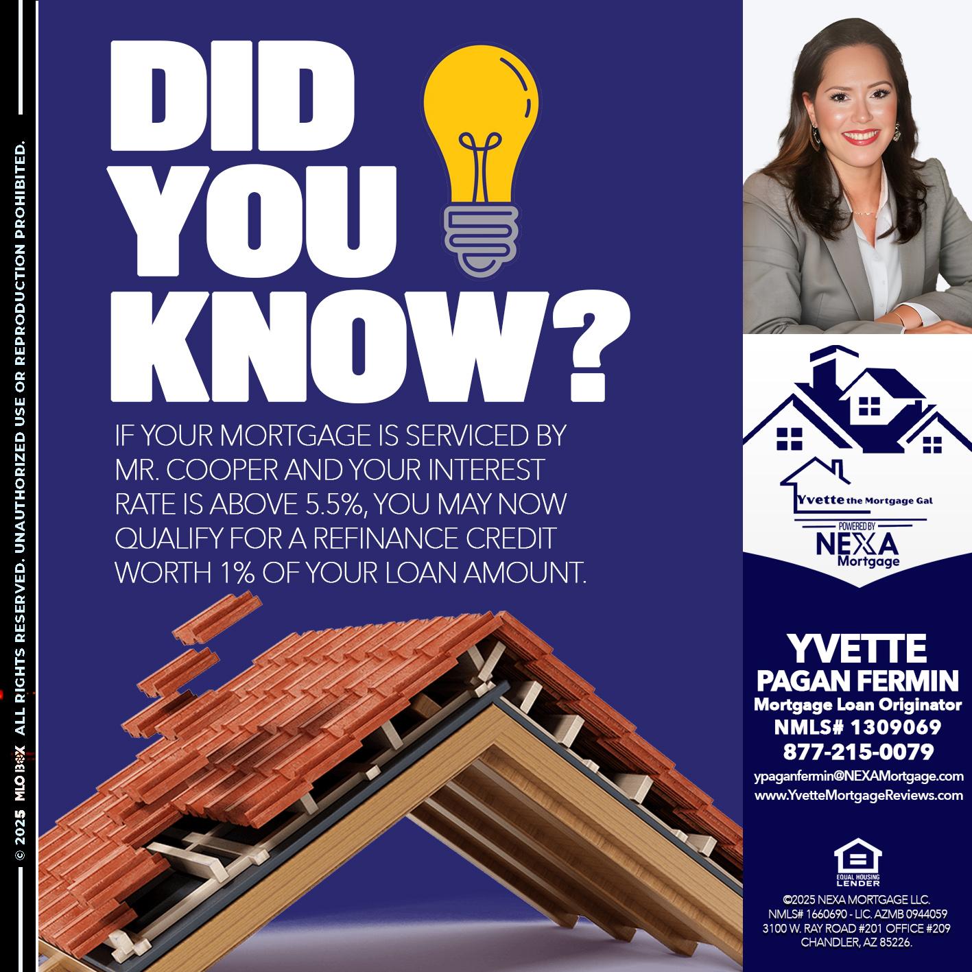 DID YOU KNOW? - Yvette Pagan Fermin -Loan Officer