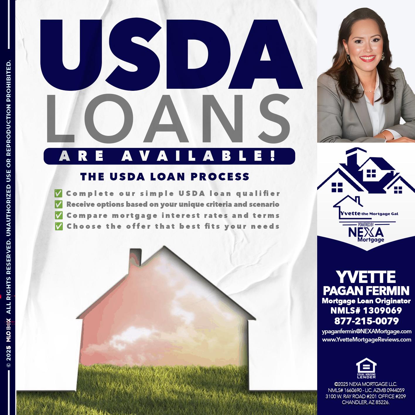 USDA LOANS - Yvette Pagan Fermin -Loan Officer