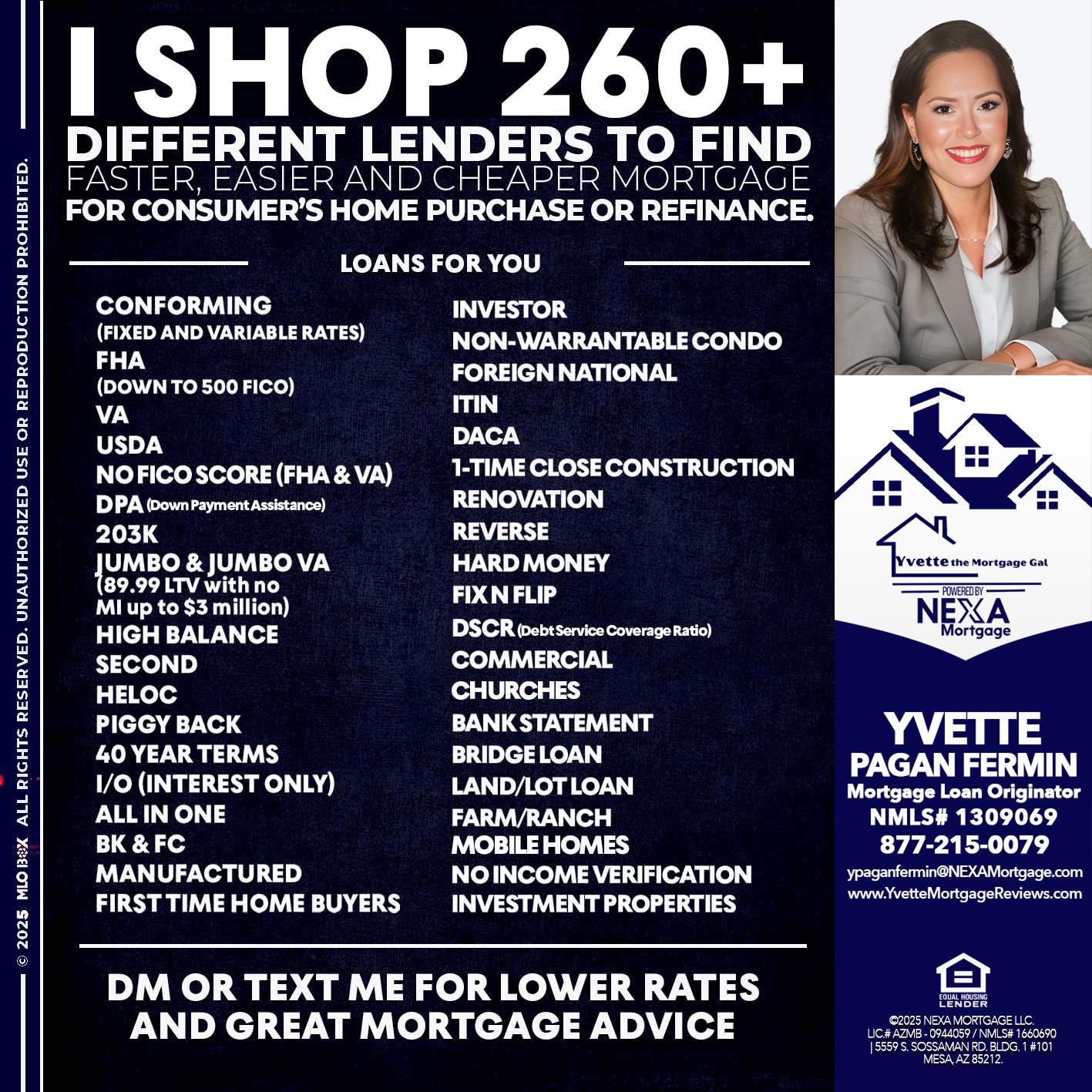 I SHOP +260 - Yvette Pagan Fermin -Loan Officer