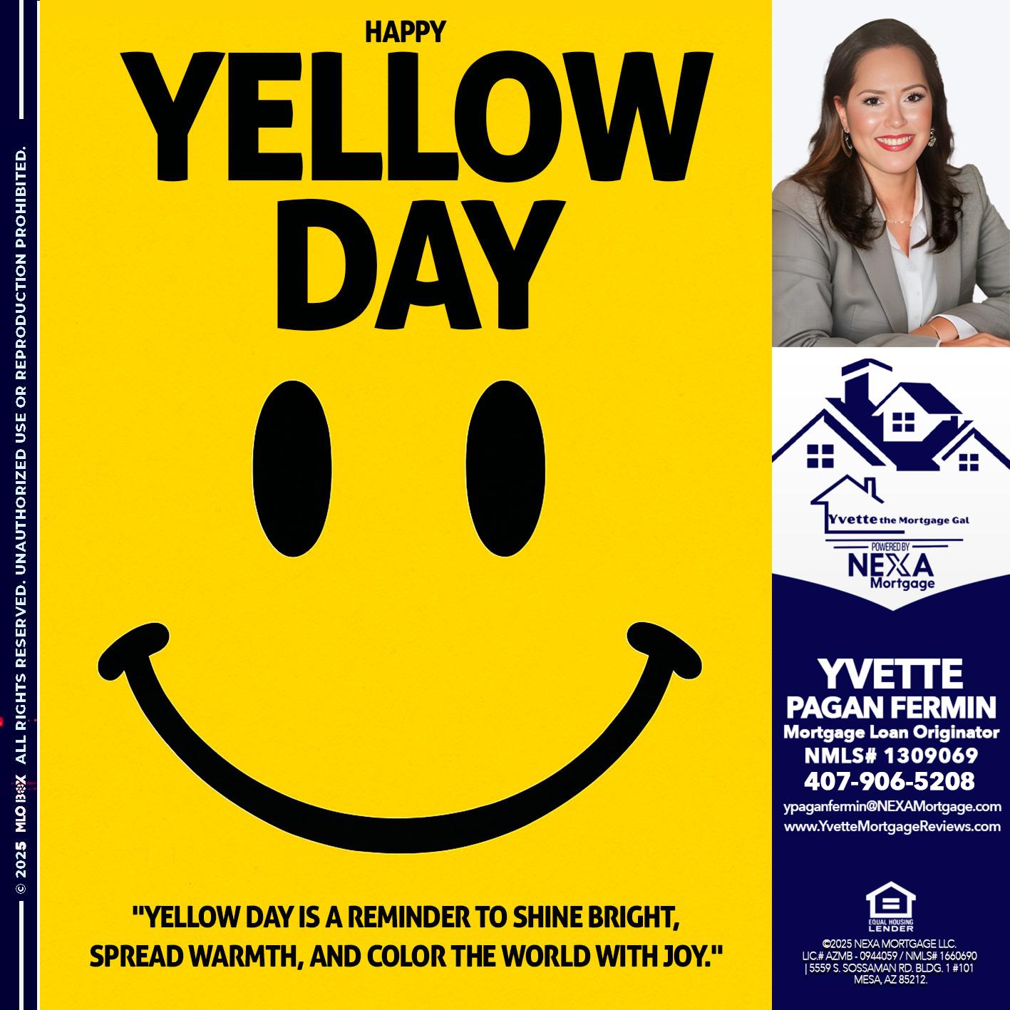 YELLOW DAY - Yvette Pagan Fermin -Loan Officer