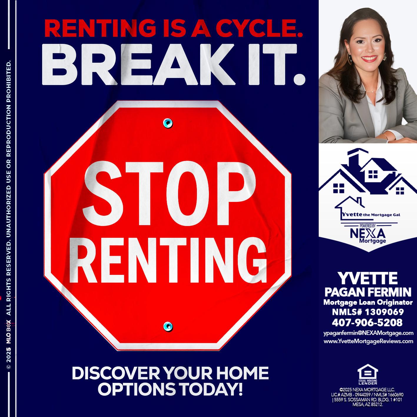 STOP RENTING - Yvette Pagan Fermin -Loan Officer