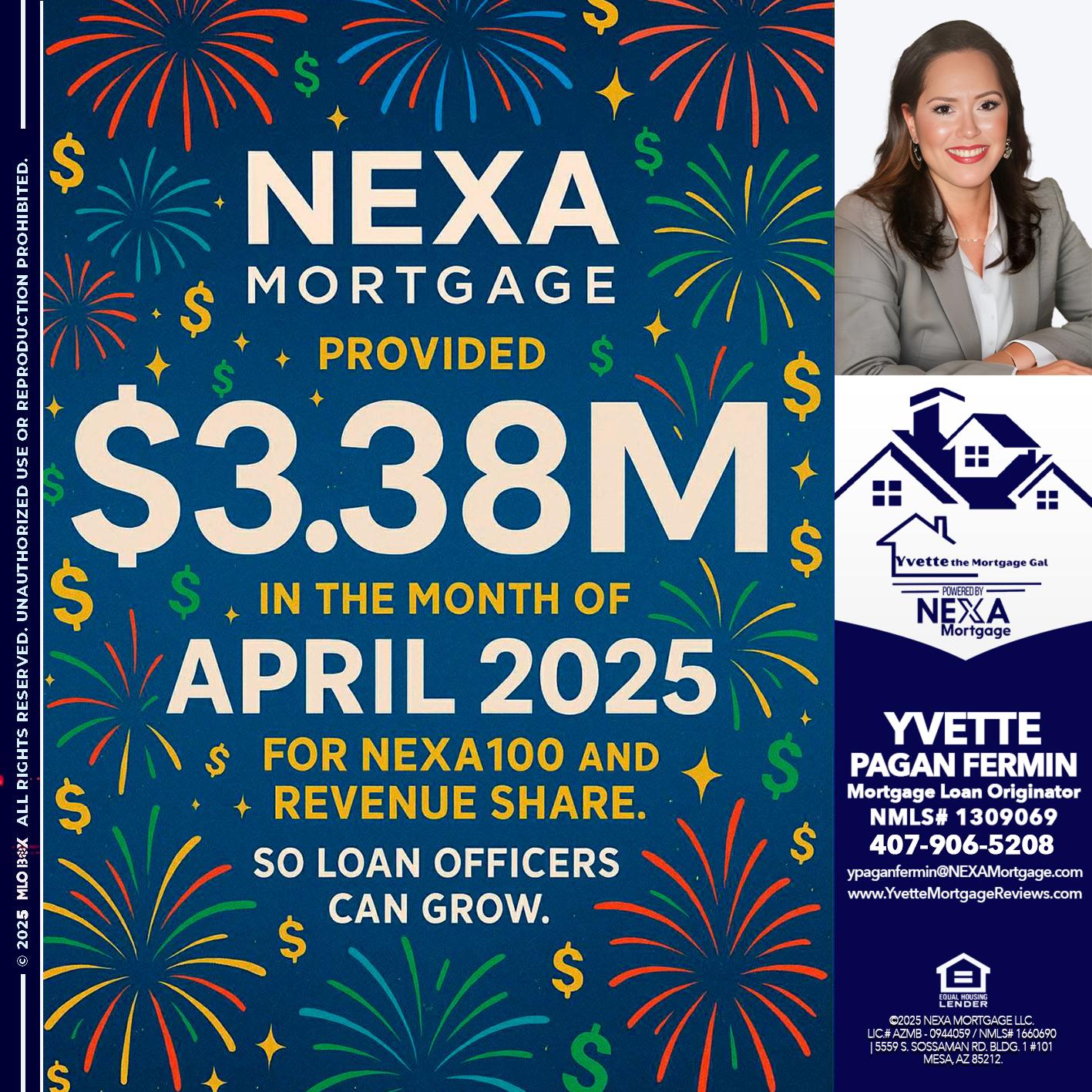 $3.38M - Yvette Pagan Fermin -Loan Officer