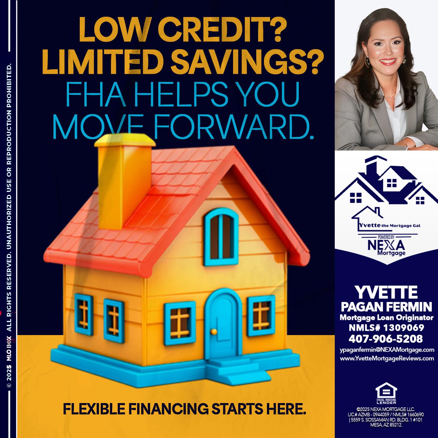 LOW CREDIT? - Yvette Pagan Fermin -Loan Officer