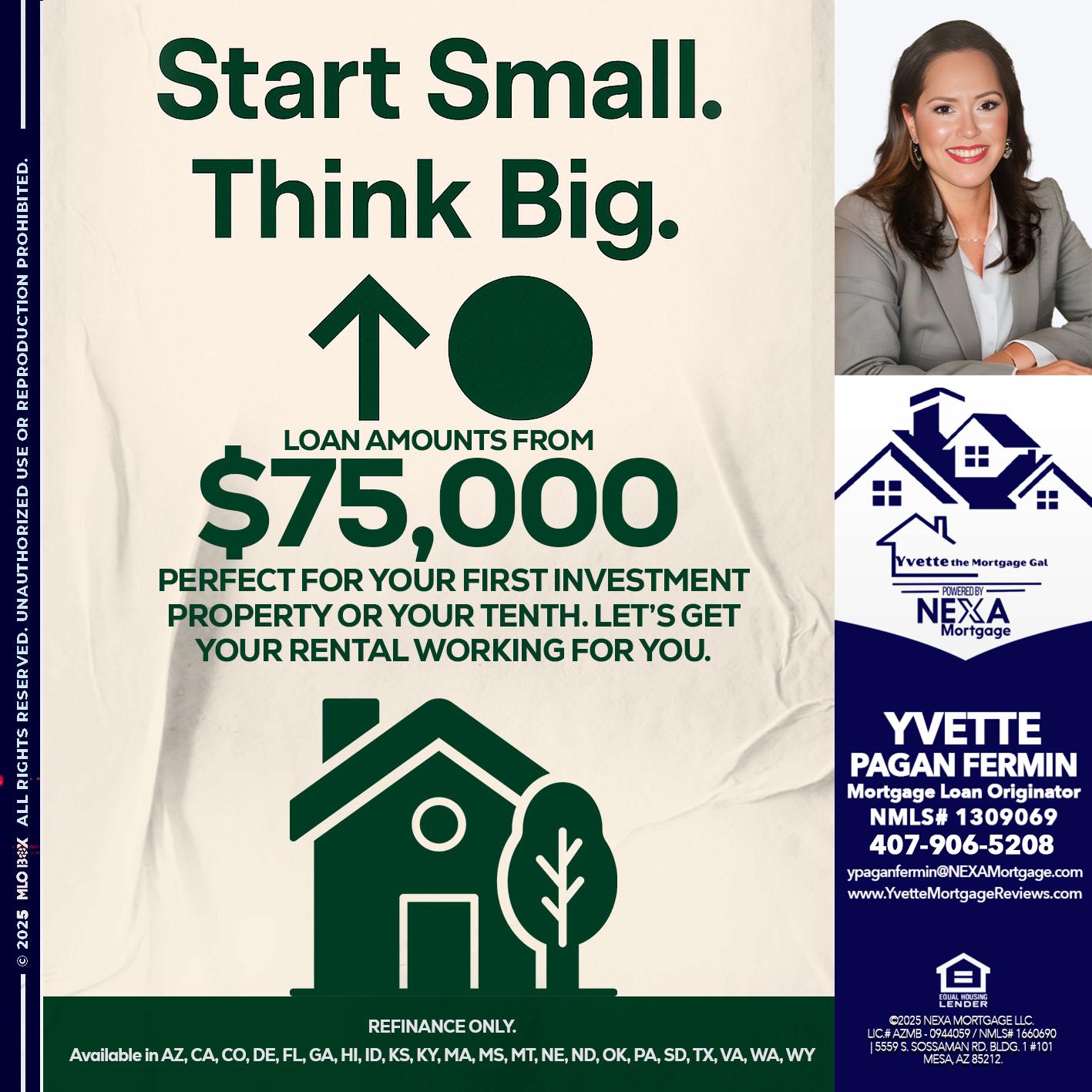 START SMALL - Yvette Pagan Fermin -Loan Officer