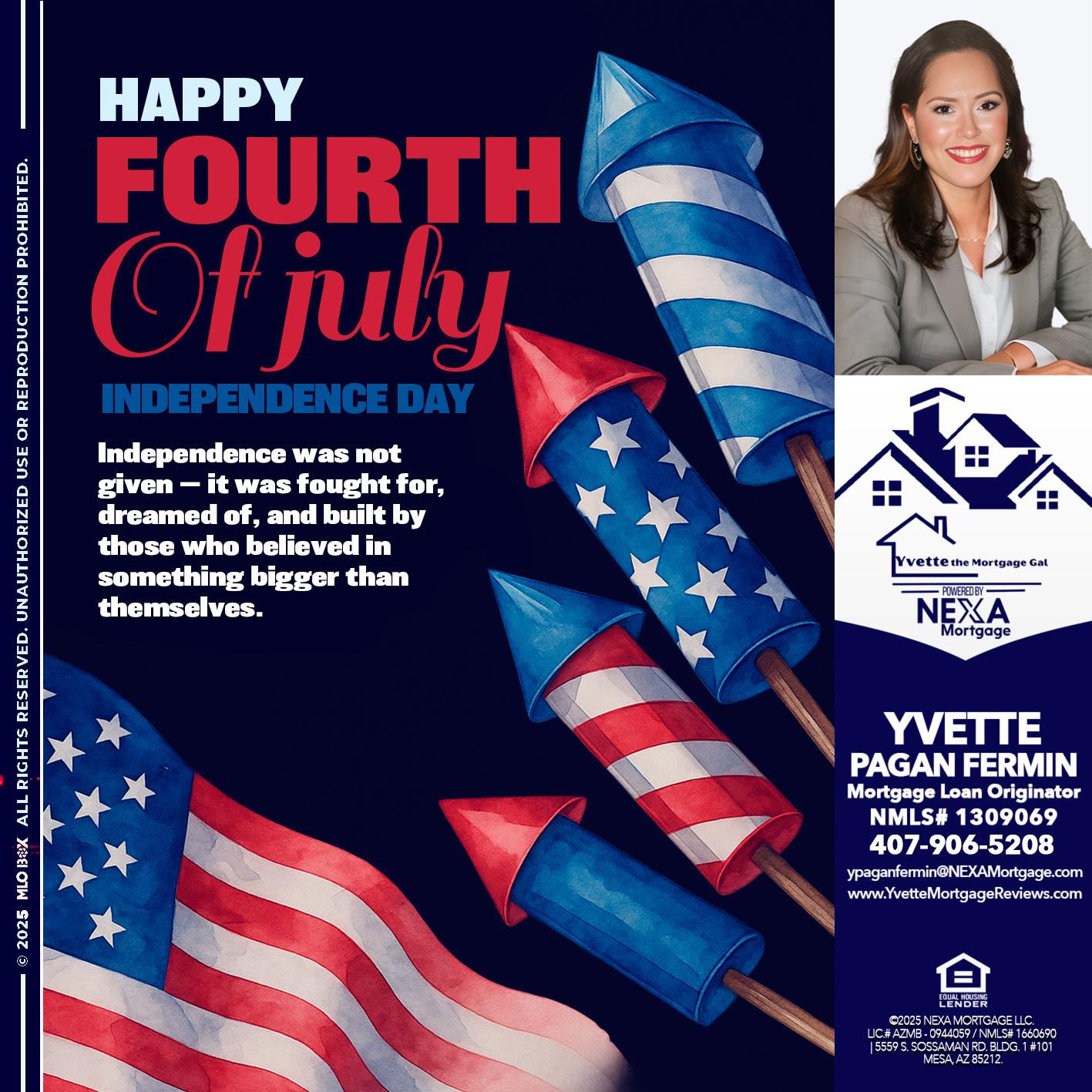 happy fourth - Yvette Pagan Fermin -Loan Officer