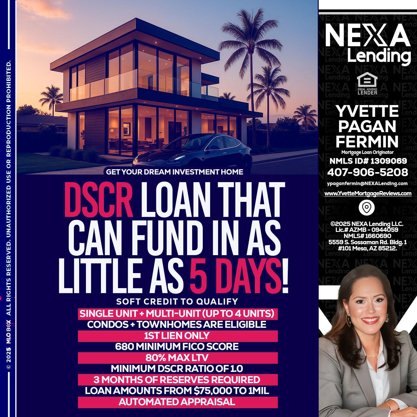 DSCR - Yvette Pagan Fermin -Loan Officer