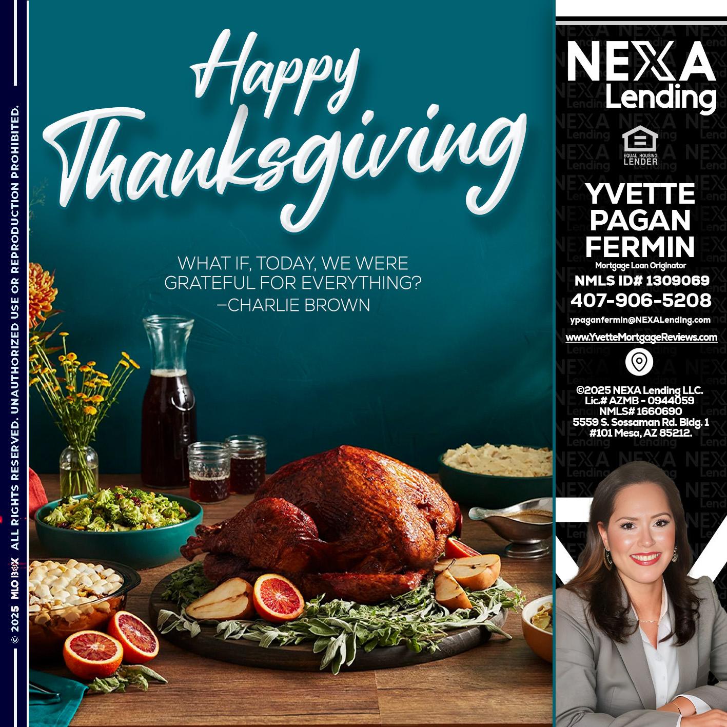 happy Thanksgiving - Yvette Pagan Fermin -Loan Officer