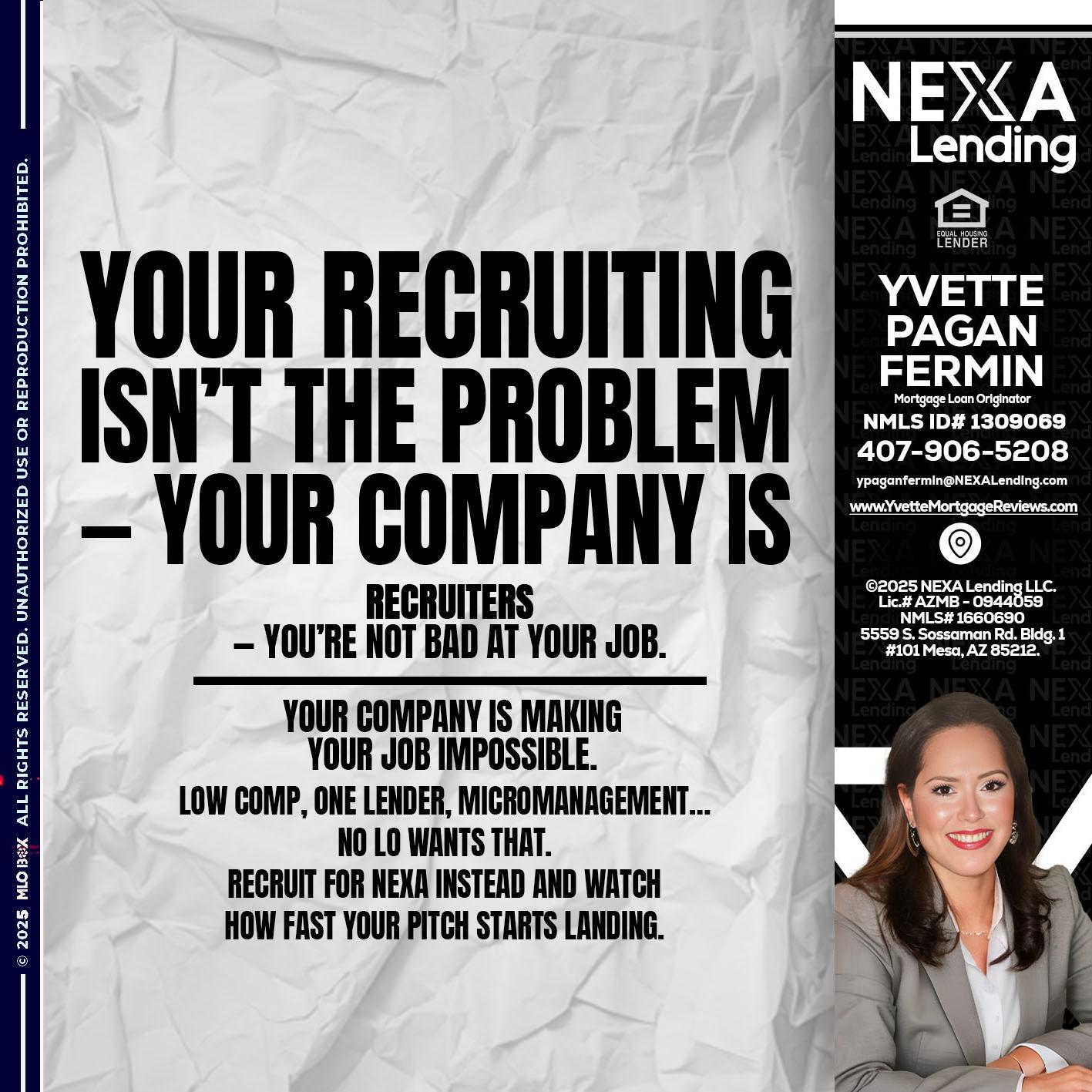 YOUR RECRUITING - Yvette Pagan Fermin -Loan Officer