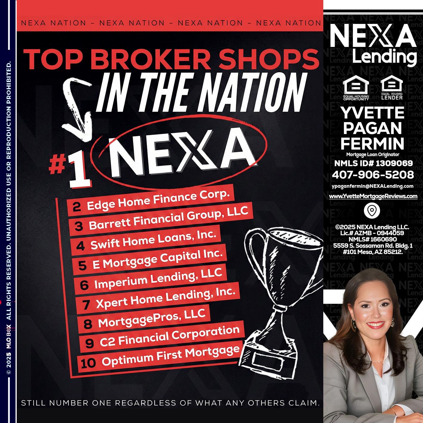 top broker - Yvette Pagan Fermin -Loan Officer
