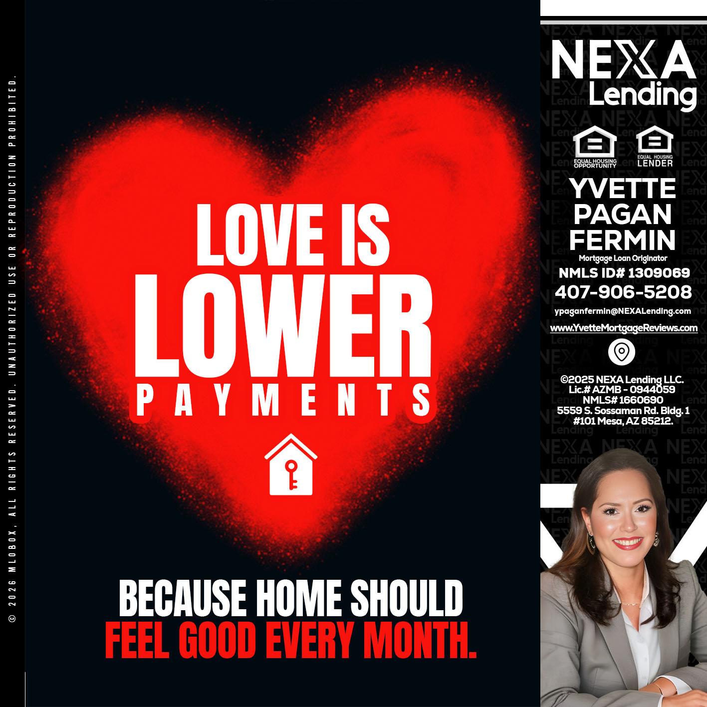 LOVE IS LOWER - Yvette Pagan Fermin -Loan Officer