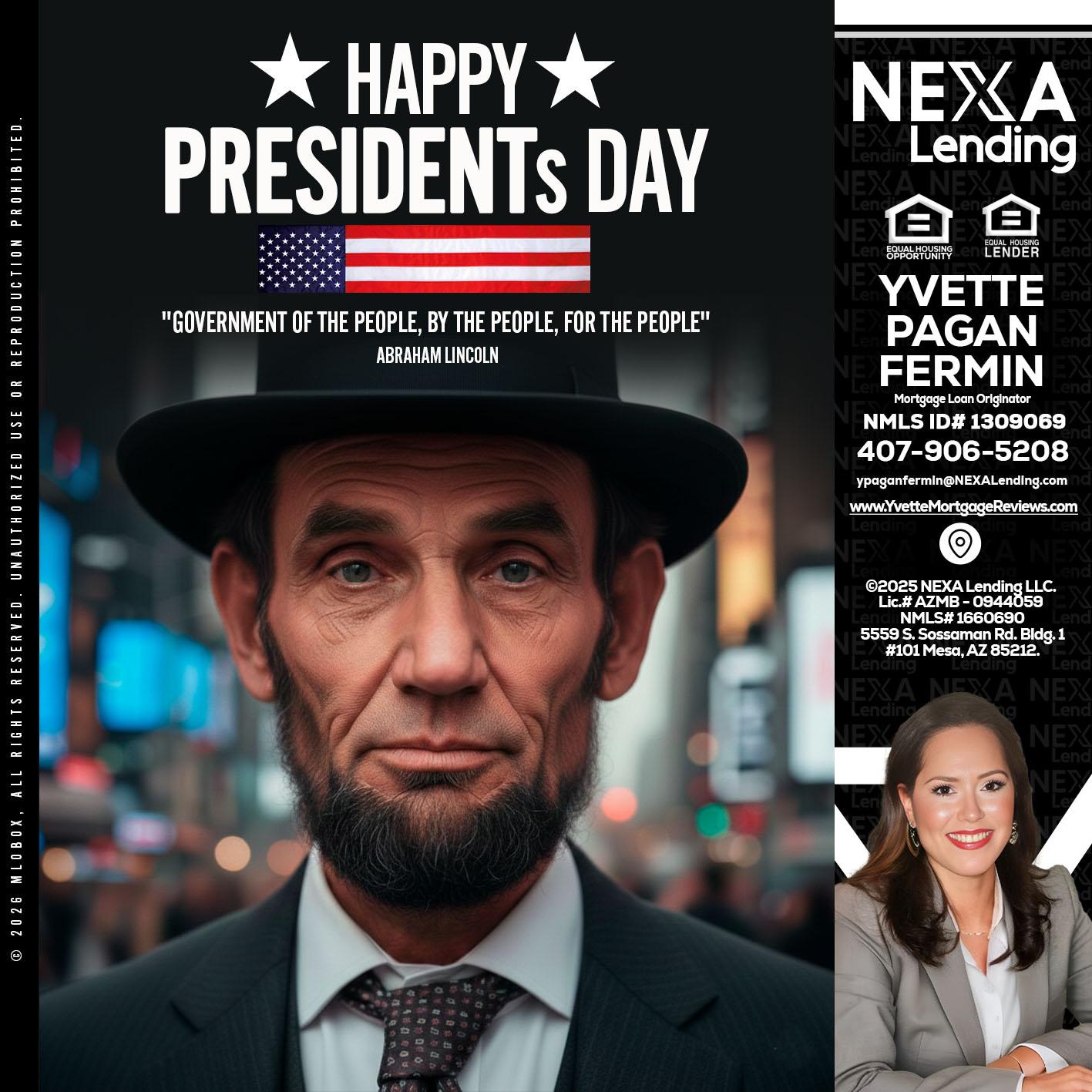 PRESIDENTS DAY - Yvette Pagan Fermin -Loan Officer