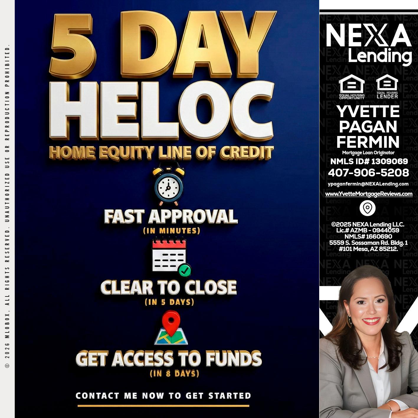 5 day hello - Yvette Pagan Fermin -Loan Officer