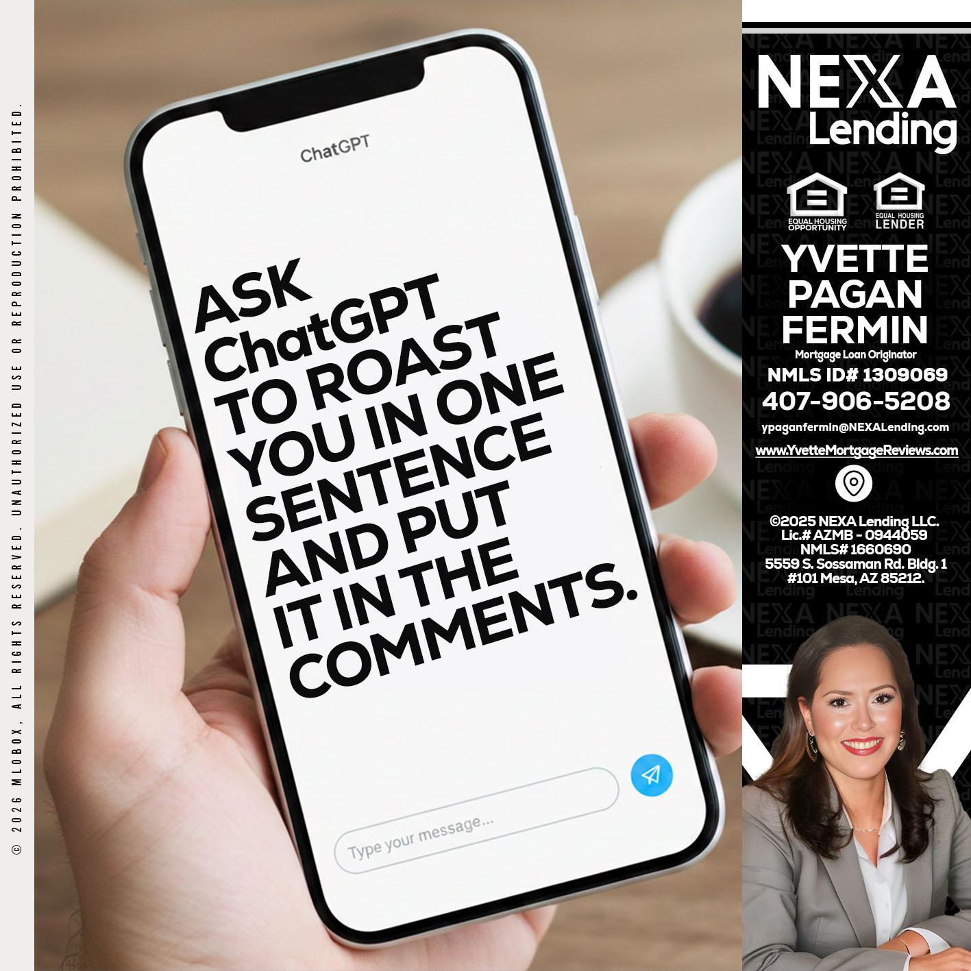 ask chatgpt - Yvette Pagan Fermin -Loan Officer