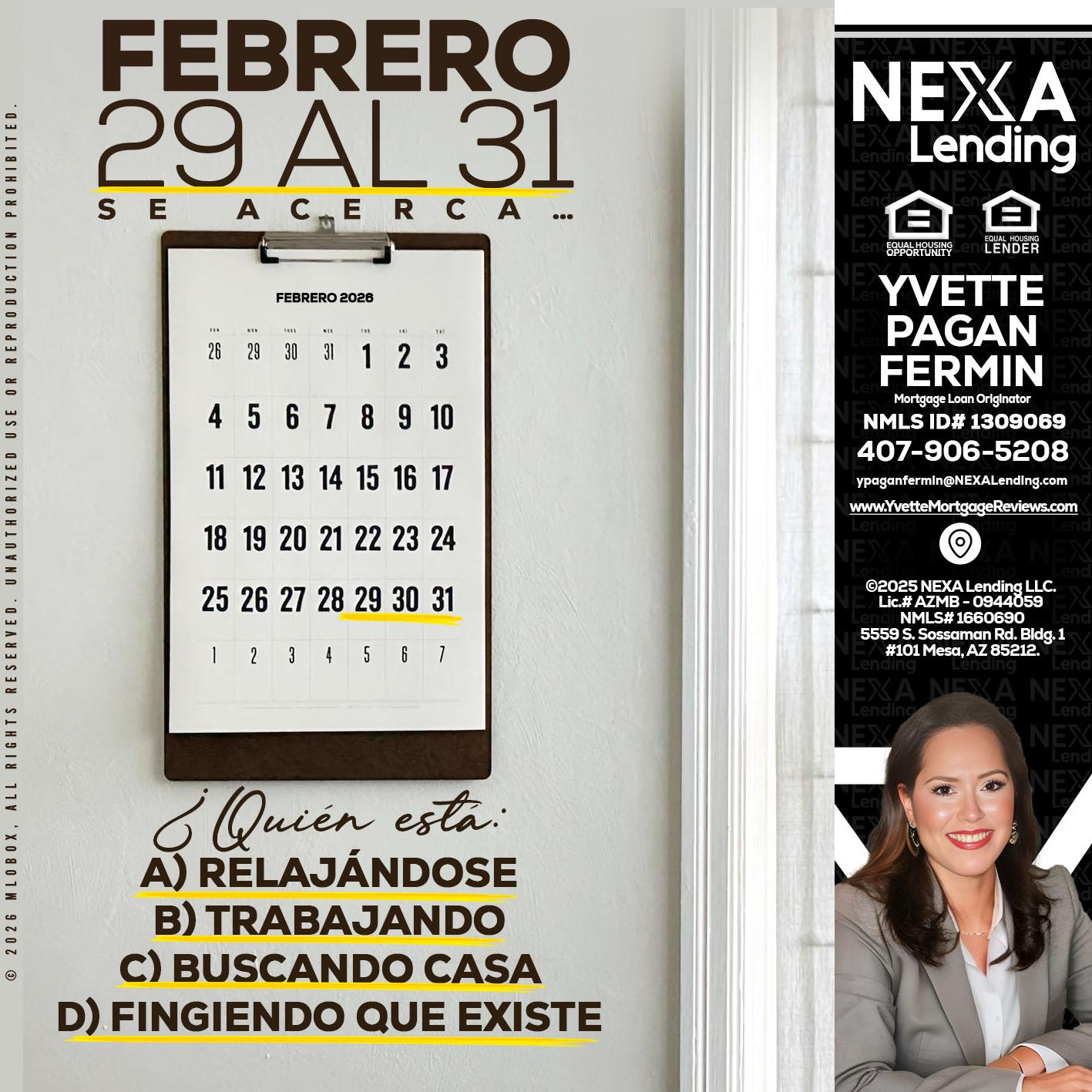 febrero 29 al 31 - Yvette Pagan Fermin -Loan Officer