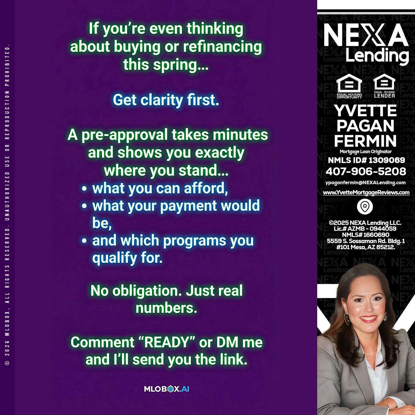 IF YOU THINKING - Yvette Pagan Fermin -Loan Officer