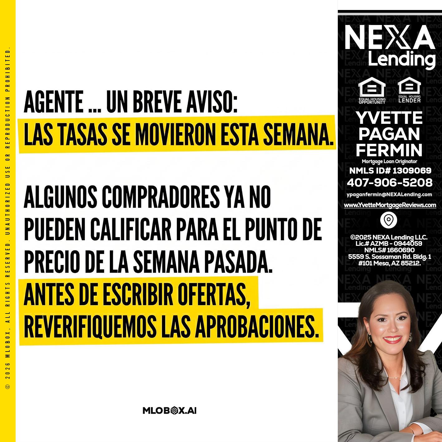 AGENTE - Yvette Pagan Fermin -Loan Officer