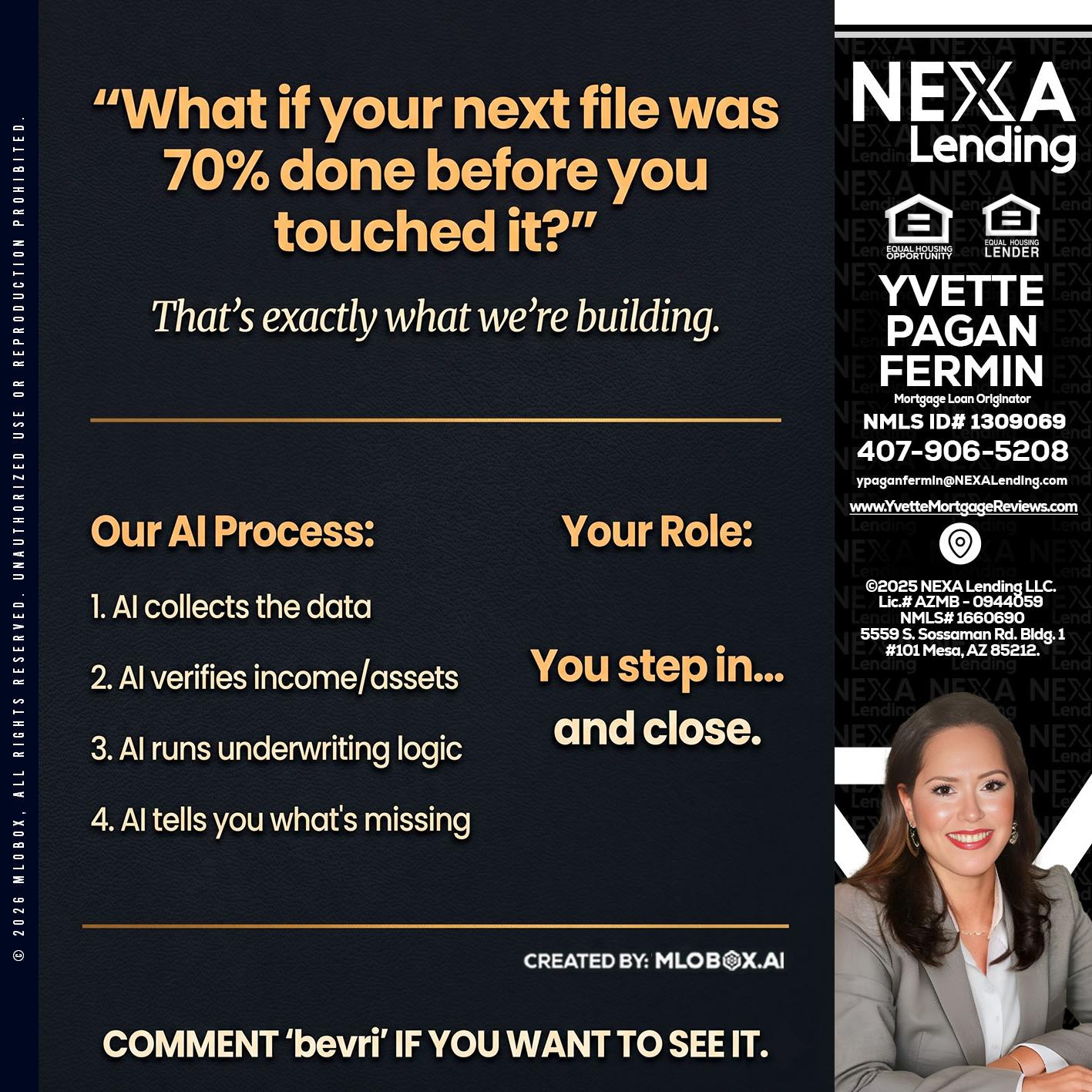 WHAT IF YOUR - Yvette Pagan Fermin -Loan Officer