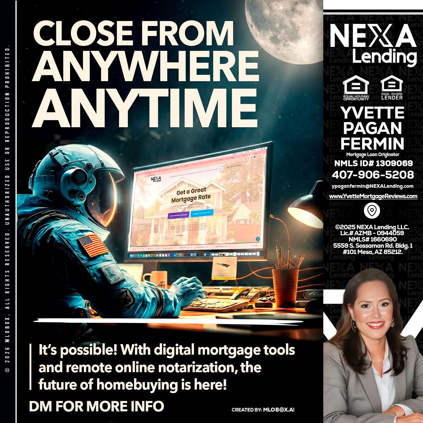CLOSE FROM - Yvette Pagan Fermin -Loan Officer
