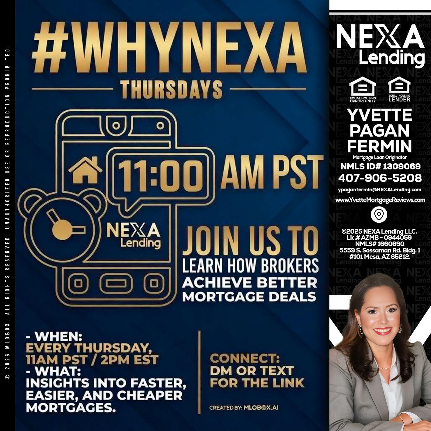 WHY NEXA THURDAYS - Yvette Pagan Fermin -Loan Officer