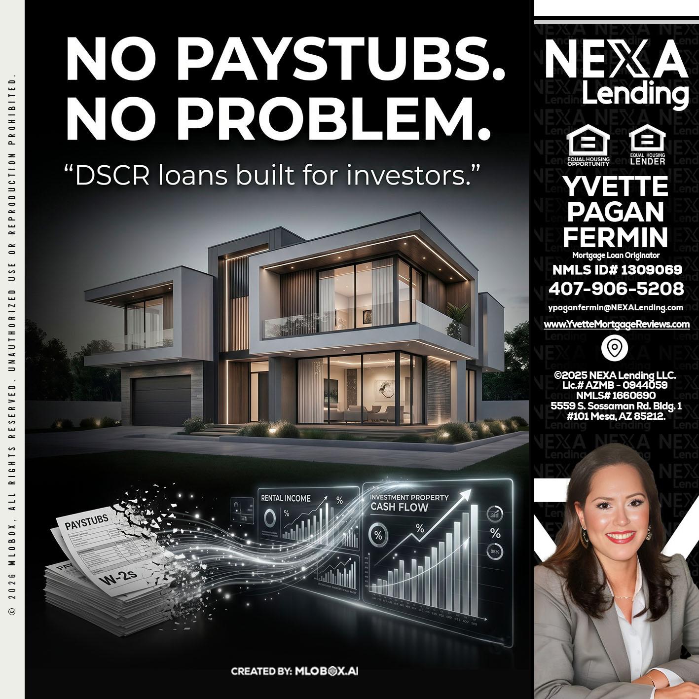 no paystub - Yvette Pagan Fermin -Loan Officer