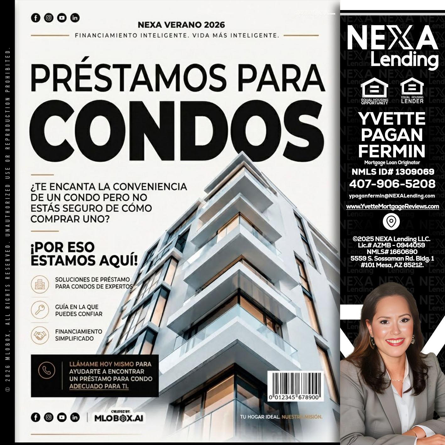 PRESTAMOS PARA CONDOS - Yvette Pagan Fermin -Loan Officer