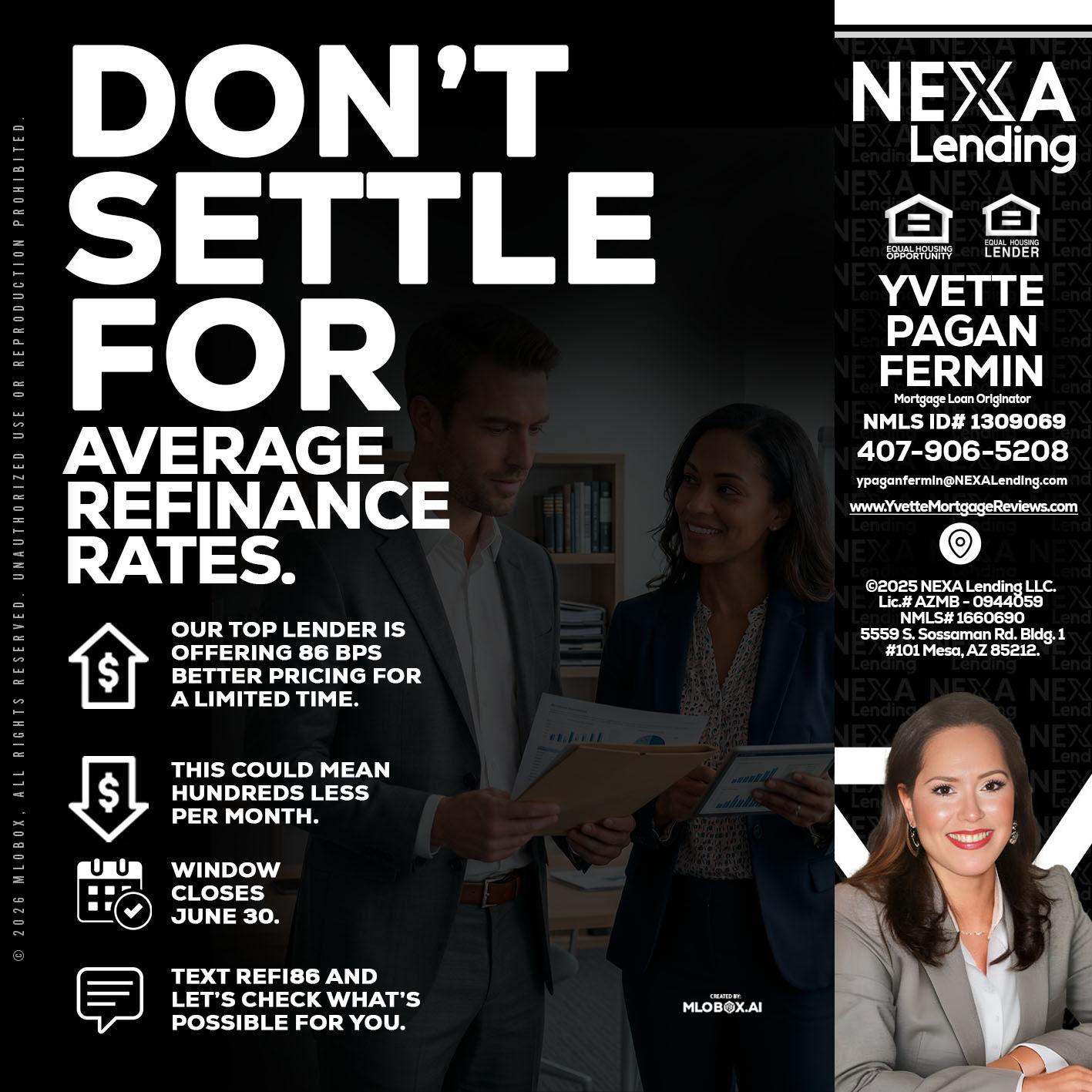 dont settle - Yvette Pagan Fermin -Loan Officer