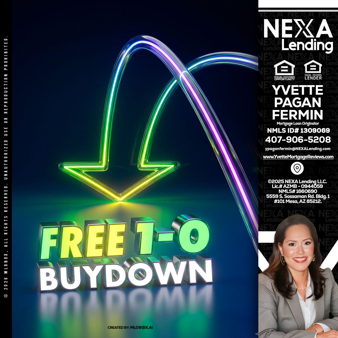 FREE 1-0 BUYDOWN - Yvette Pagan Fermin -Loan Officer