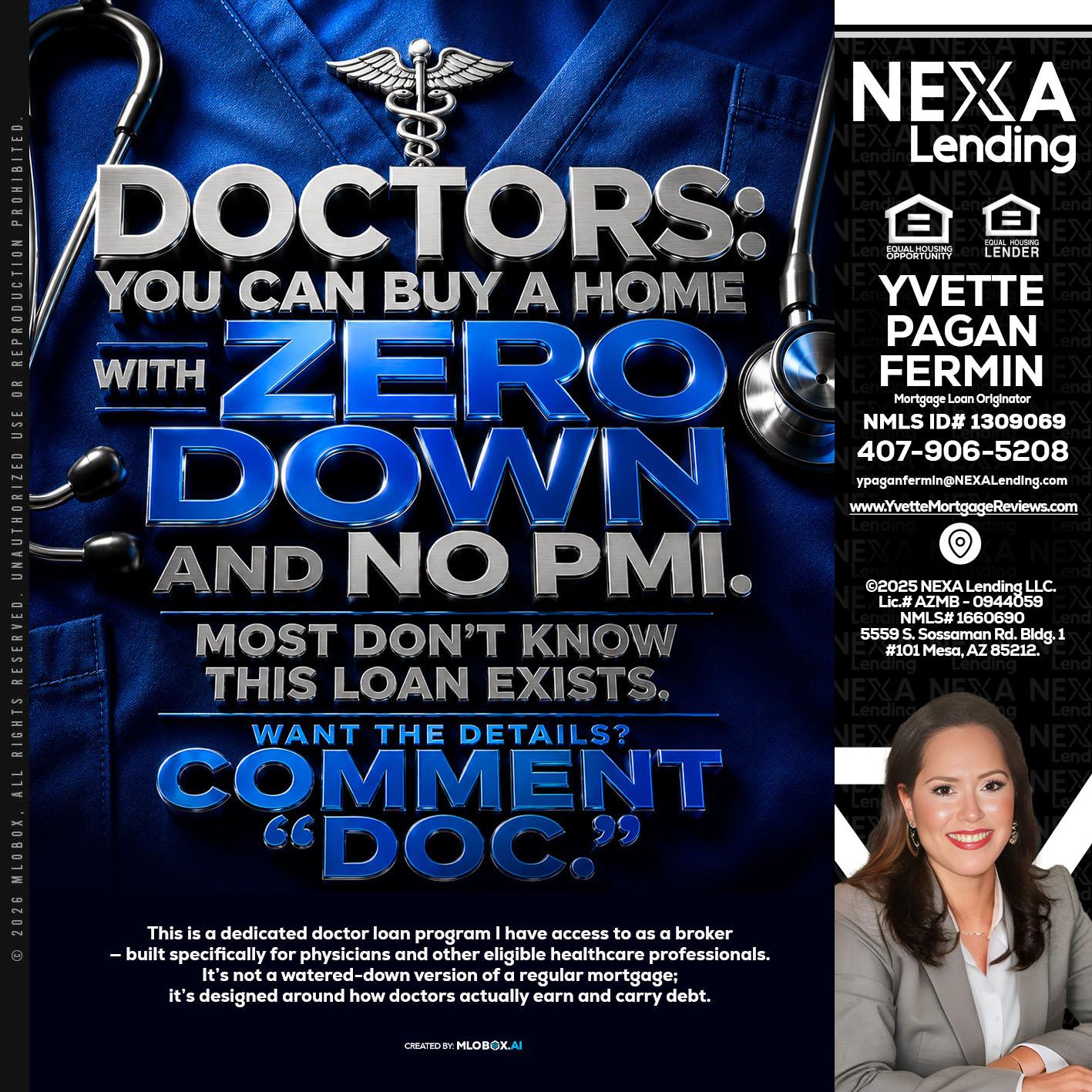 DOCTORS YOU CAN BUY - Yvette Pagan Fermin -Loan Officer
