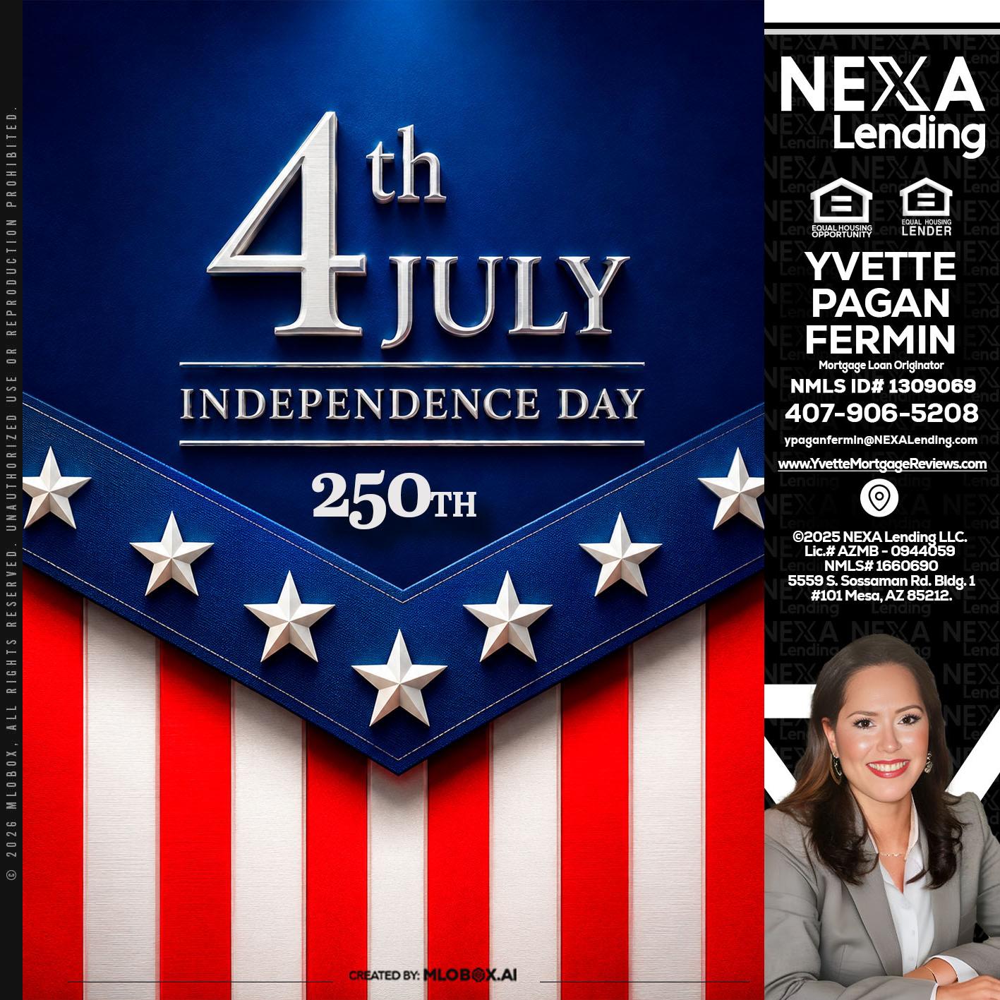 4th of july - Yvette Pagan Fermin -Loan Officer