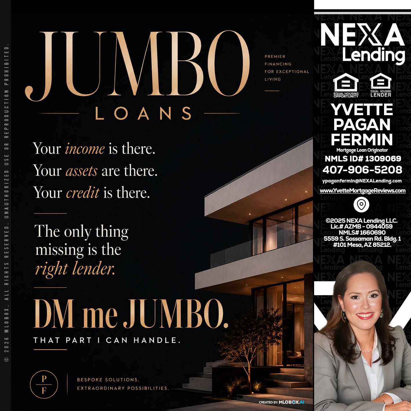 JUMBO LOANS - Yvette Pagan Fermin -Loan Officer