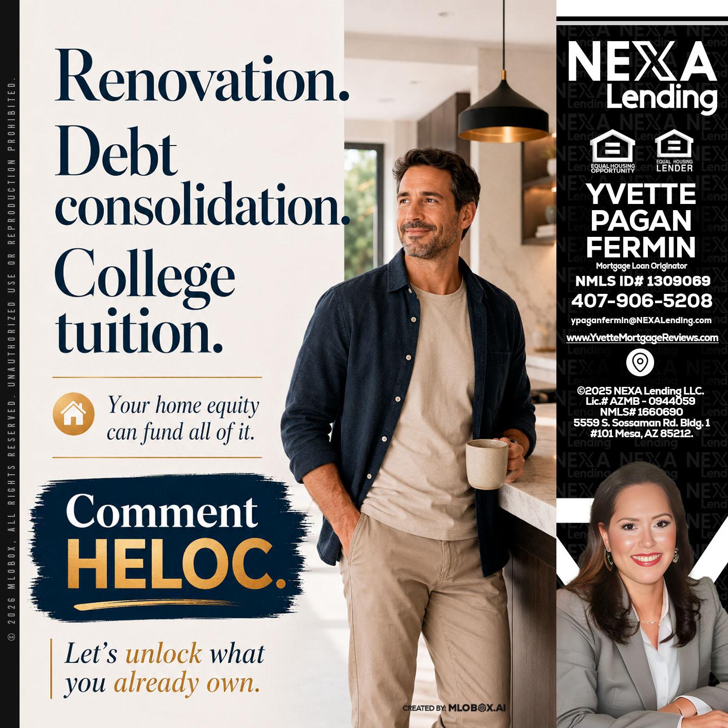 RENOVATION DEBT - Yvette Pagan Fermin -Loan Officer
