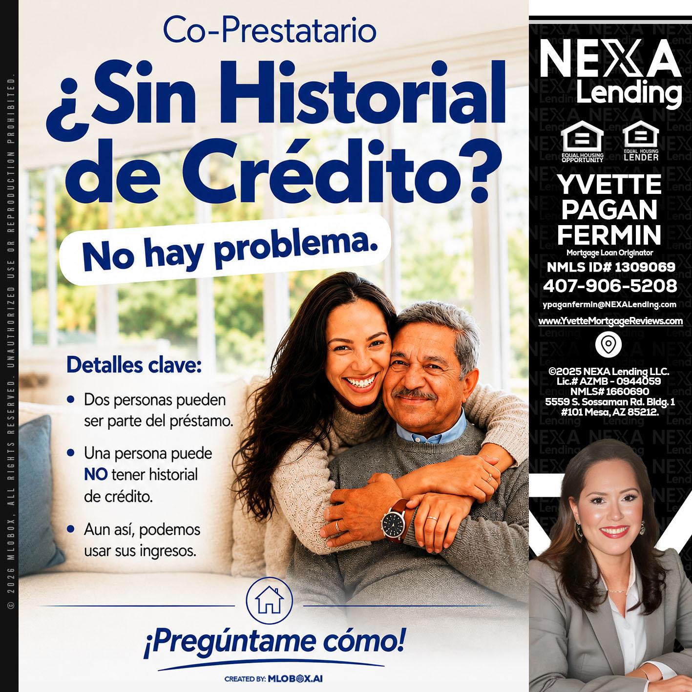 SIN CREDITO? - Yvette Pagan Fermin -Loan Officer