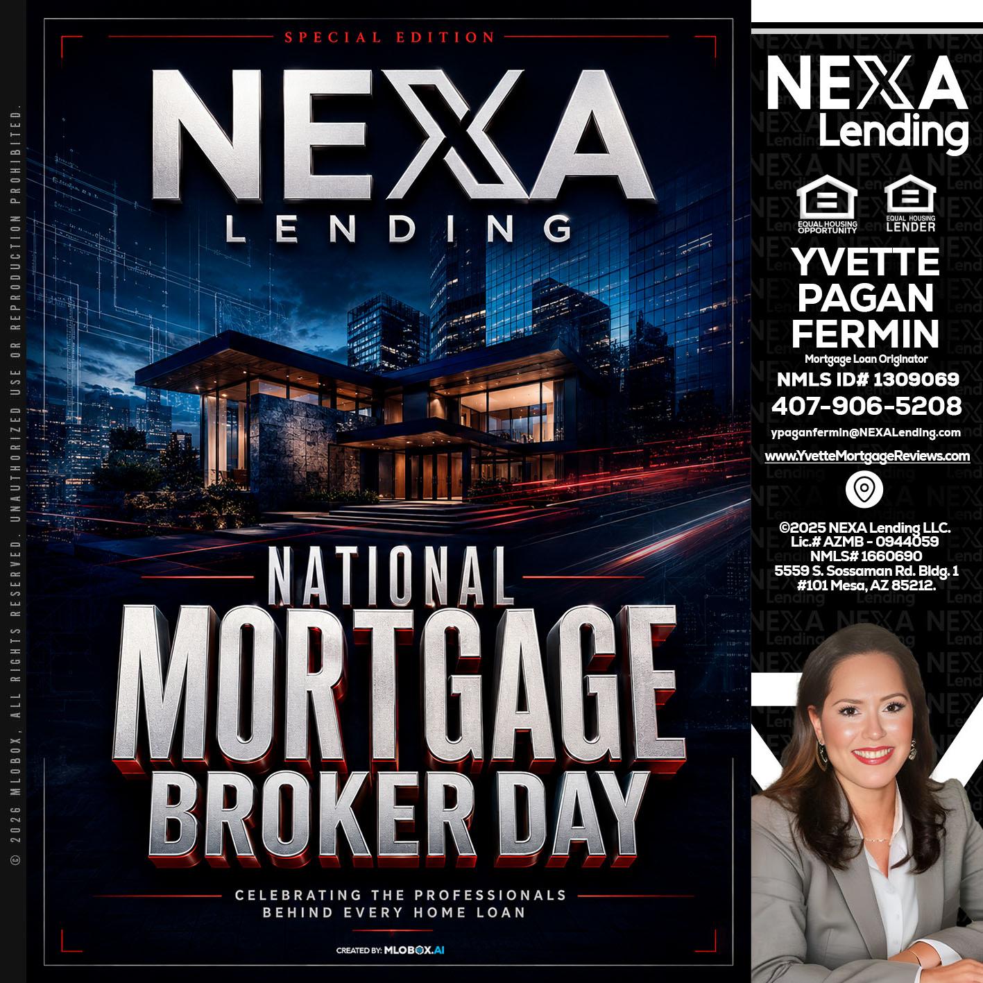 NATIONAL MORTGAGE BROKER DAY - Yvette Pagan Fermin -Loan Officer