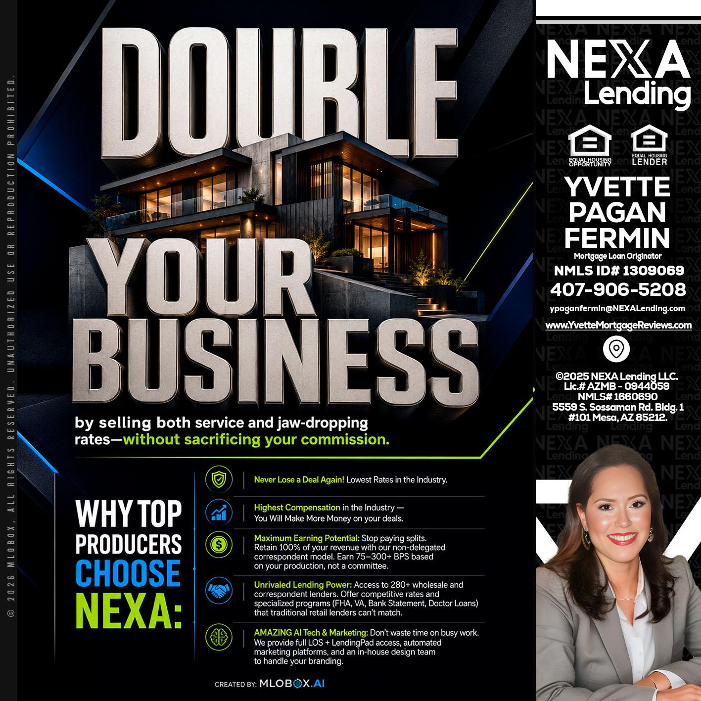 DOUBLE YOUR BUSINESS - Yvette Pagan Fermin -Loan Officer