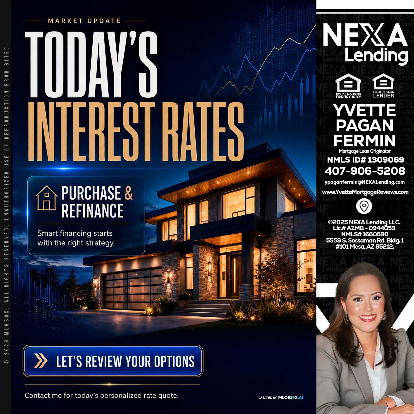 TODAYS RATES - Yvette Pagan Fermin -Loan Officer