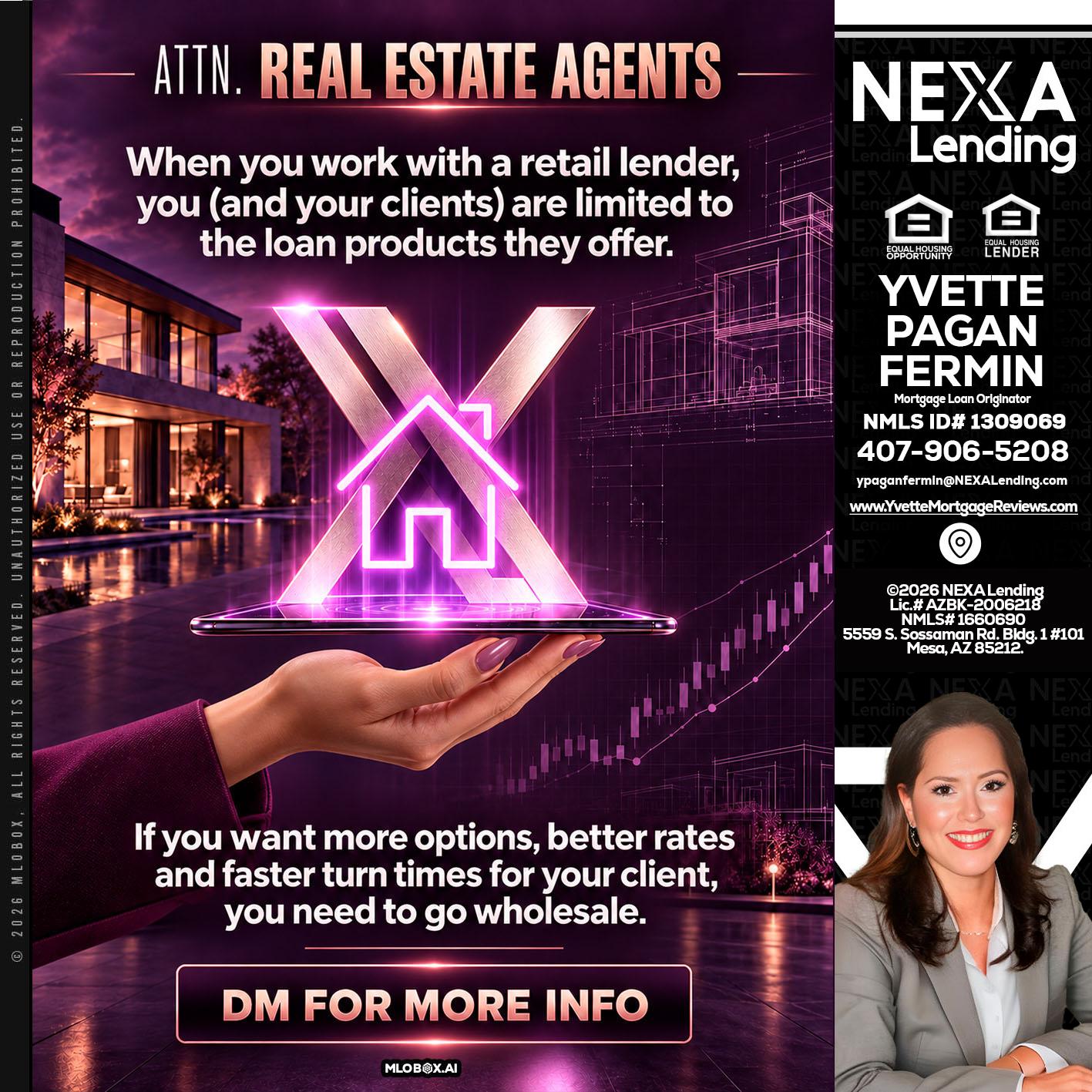 REAL ESTATE AGENTS - Yvette Pagan Fermin -Loan Officer