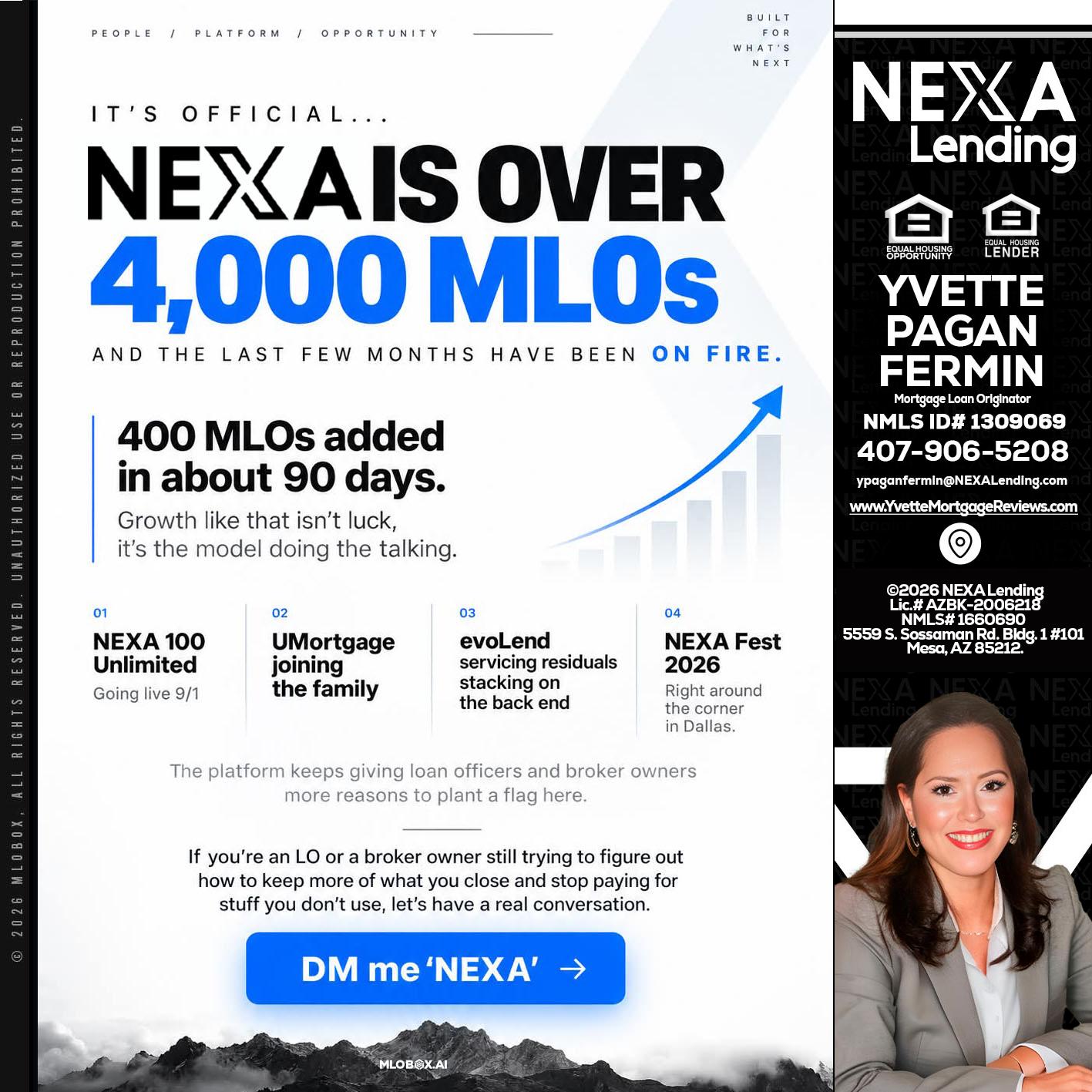 NEXA IS OVER 4000 MLOs - Yvette Pagan Fermin -Loan Officer