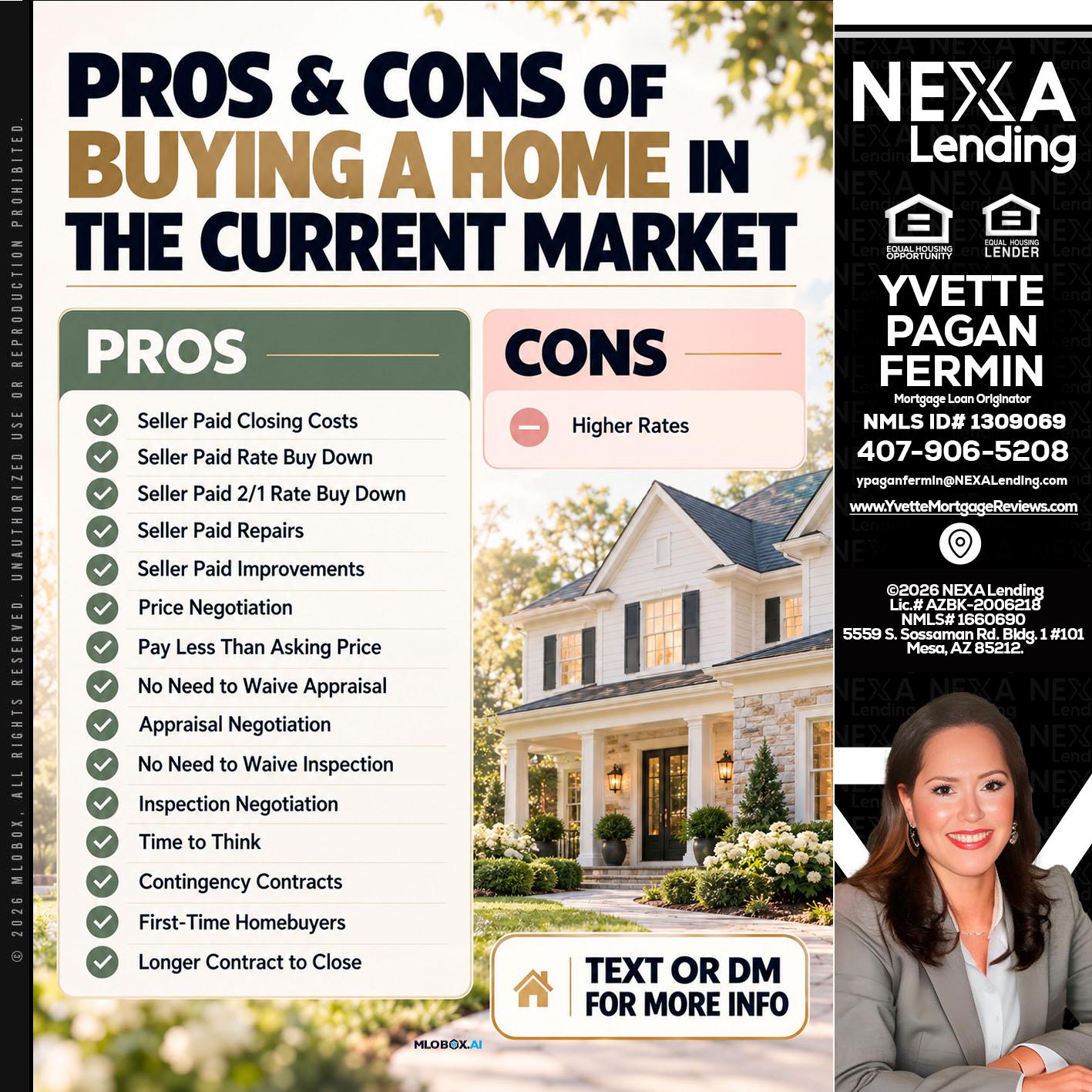 pros and cons - Yvette Pagan Fermin -Loan Officer