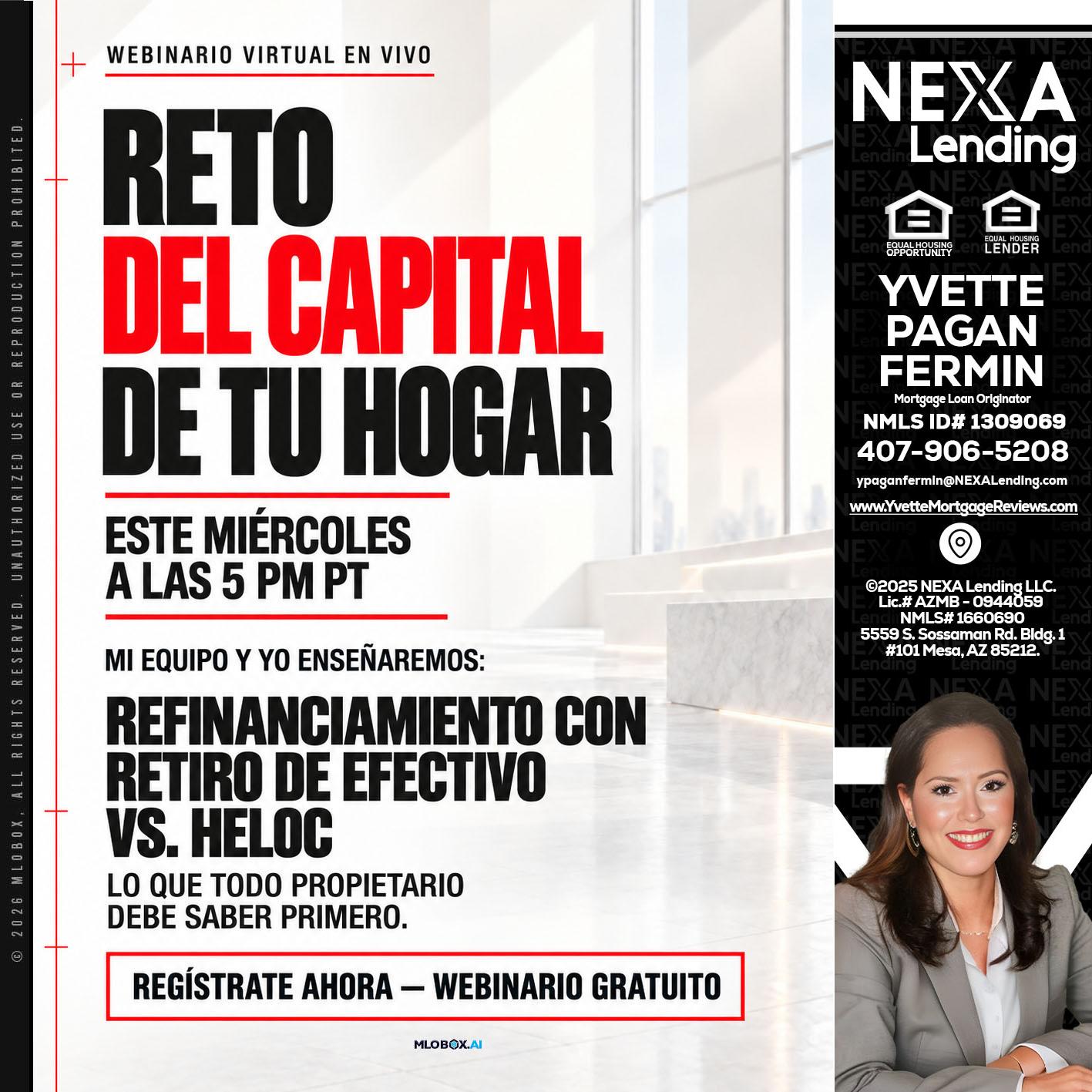 RETO DEL CAPITAL - Yvette Pagan Fermin -Loan Officer