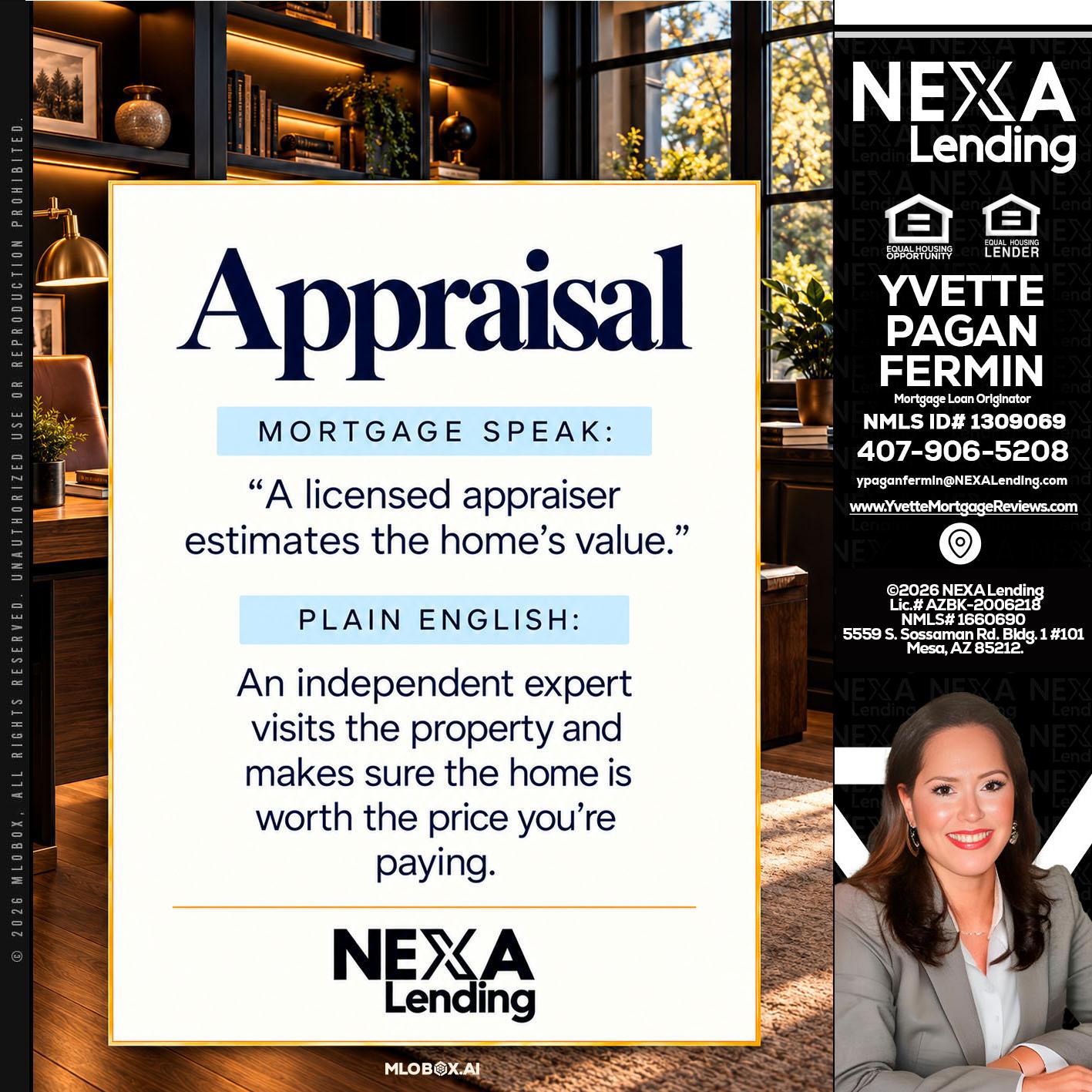 appraisal - Yvette Pagan Fermin -Loan Officer