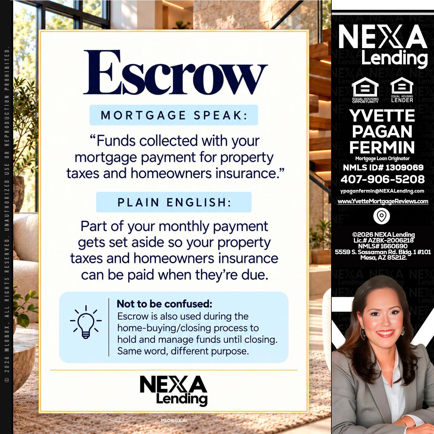 ESCROW - Yvette Pagan Fermin -Loan Officer