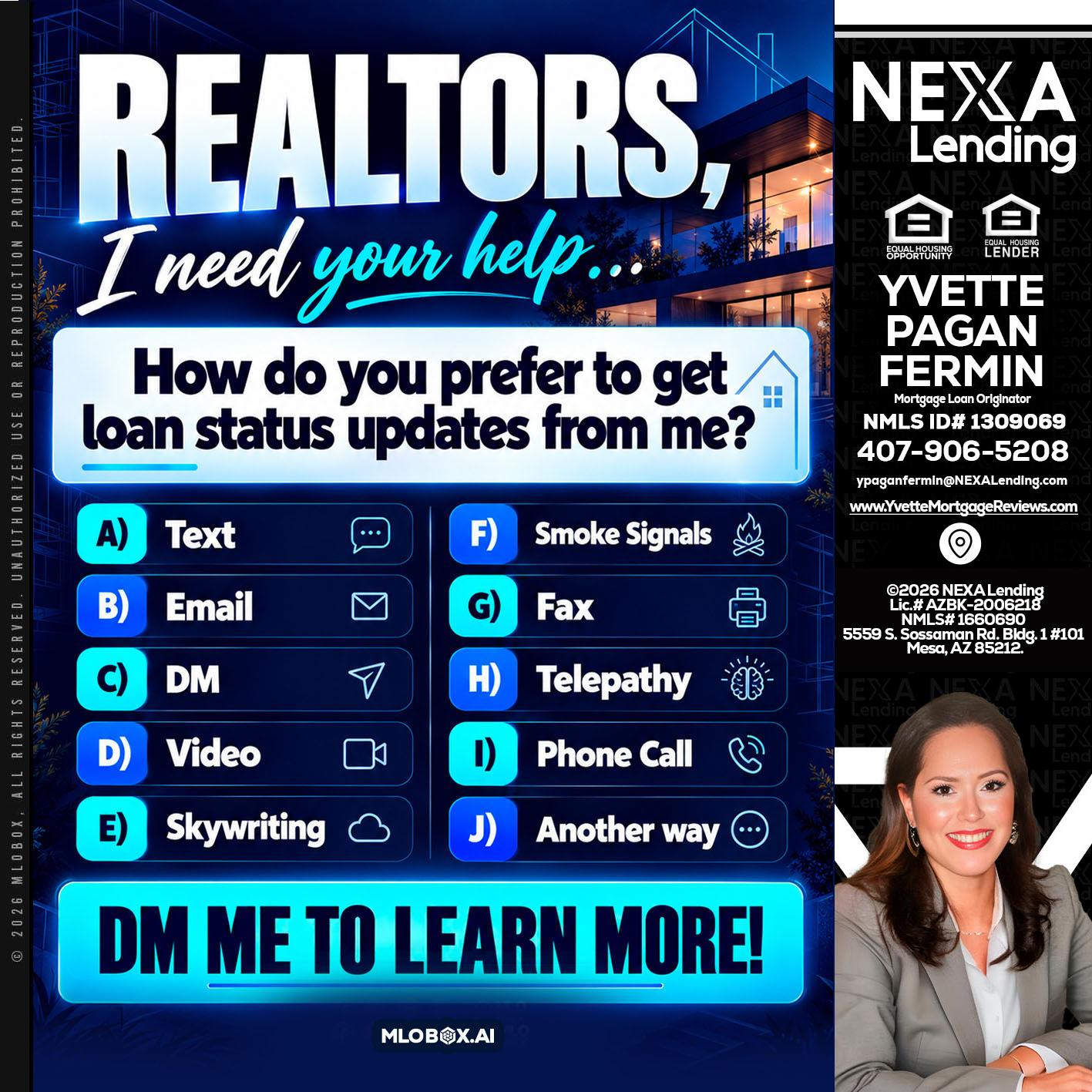 REALTORS - Yvette Pagan Fermin -Loan Officer