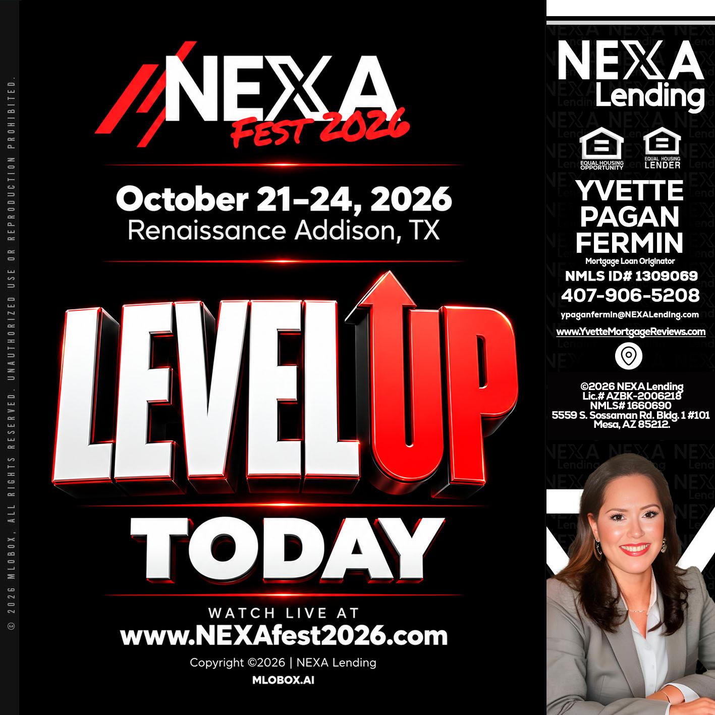 LEVEL UP TODAY - Yvette Pagan Fermin -Loan Officer